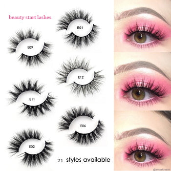 3D Mink Eyelashes 100% Cruelty free Lashes Handmade-E series