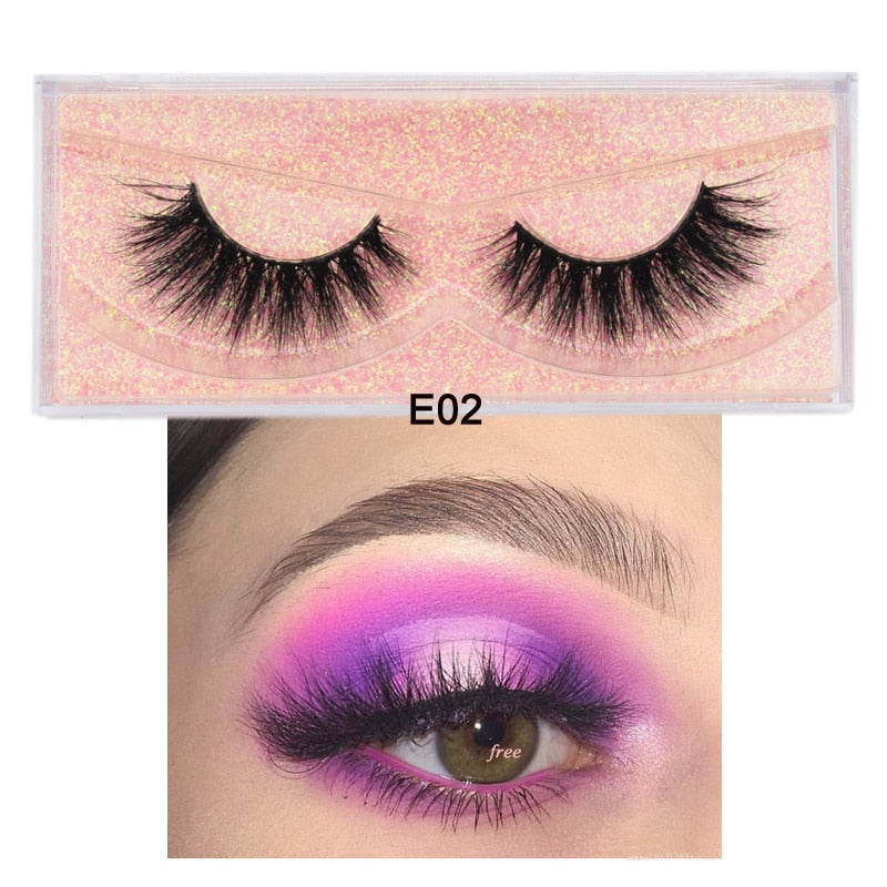 3D Mink Eyelashes 100% Cruelty free Lashes Handmade-E series