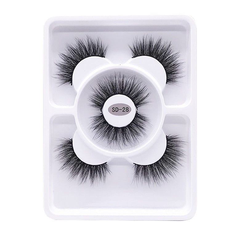 2023 New 3 pairs natural false eyelashes for beauty-SD series