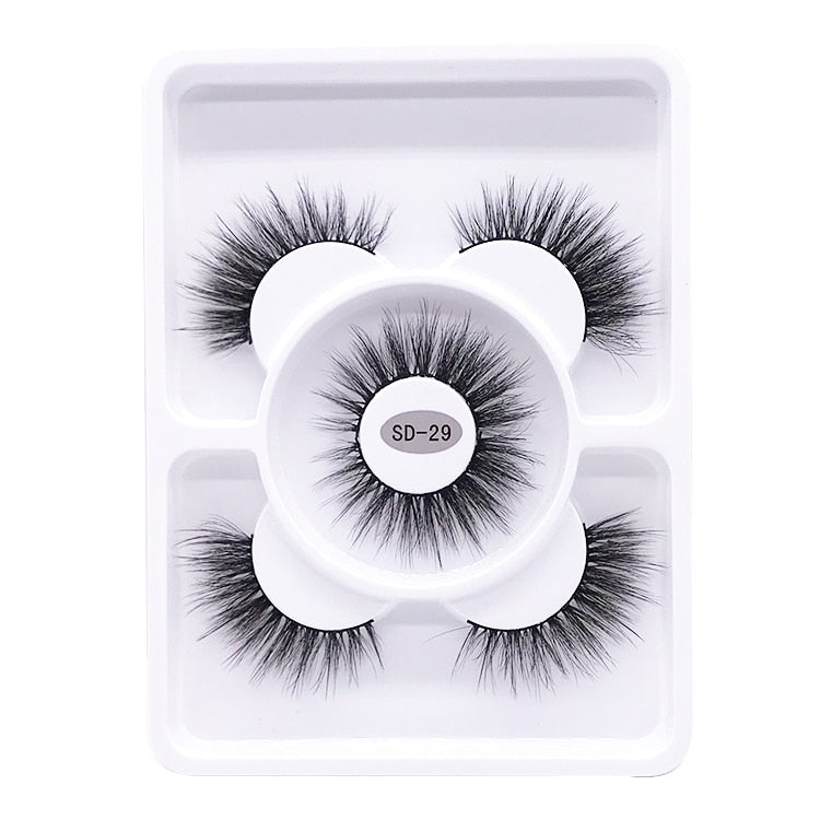 2023 New 3 pairs natural false eyelashes for beauty-SD series