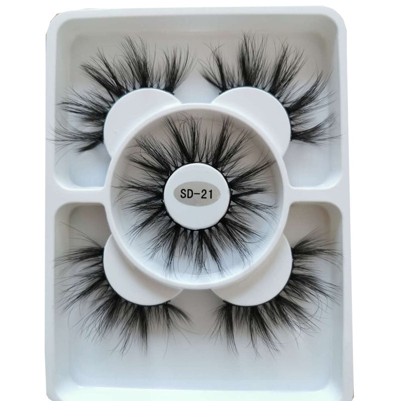 2023 New 3 pairs natural false eyelashes for beauty-SD series