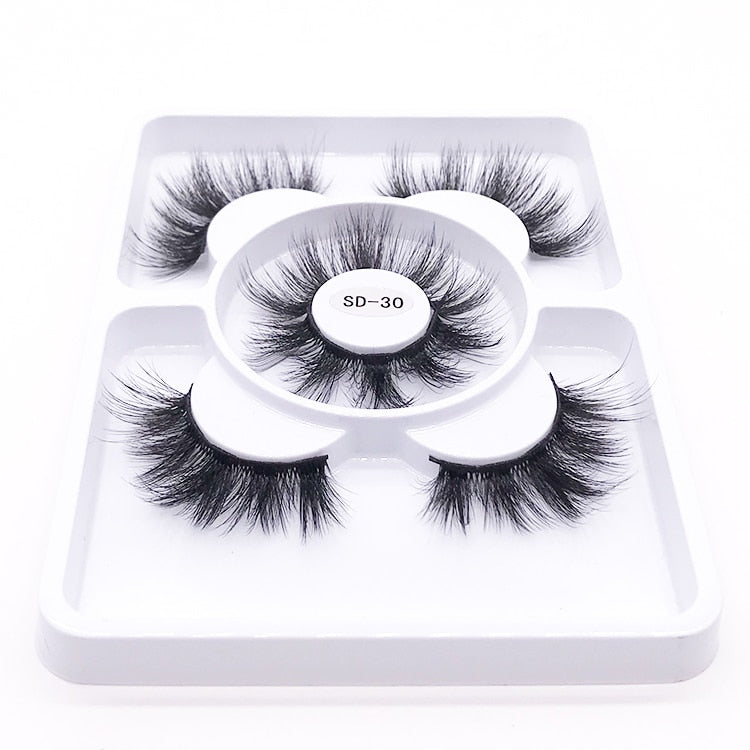 2023 New 3 pairs natural false eyelashes for beauty-SD series