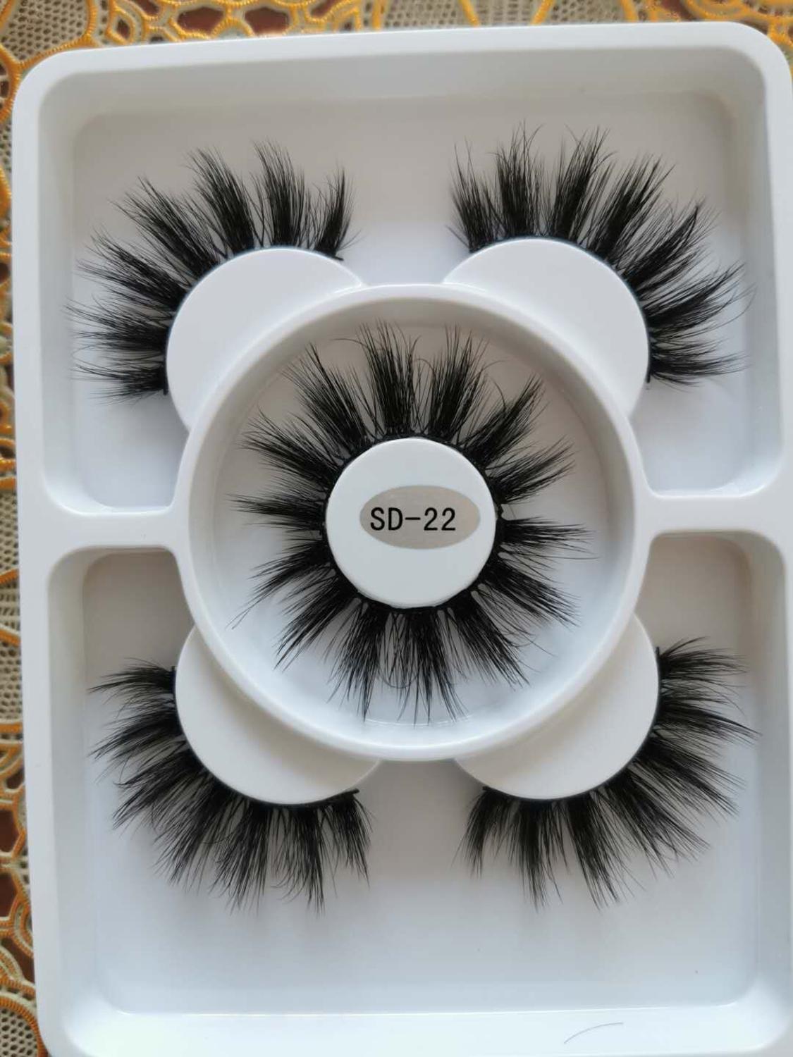 2023 New 3 pairs natural false eyelashes for beauty-SD series