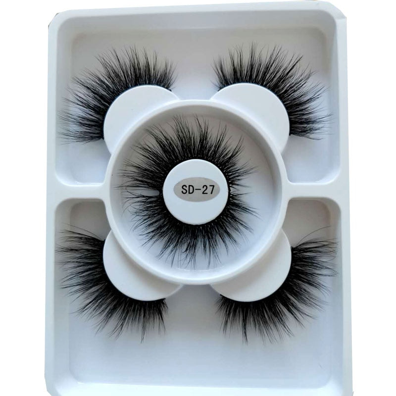 2023 New 3 pairs natural false eyelashes for beauty-SD series