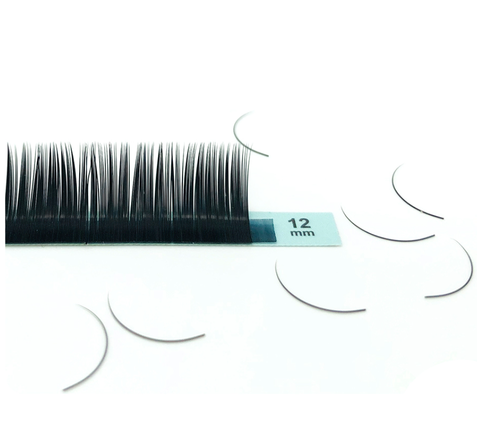 Premium Individual False Lashes Natural PBT Mink Eyelash 0.12MM