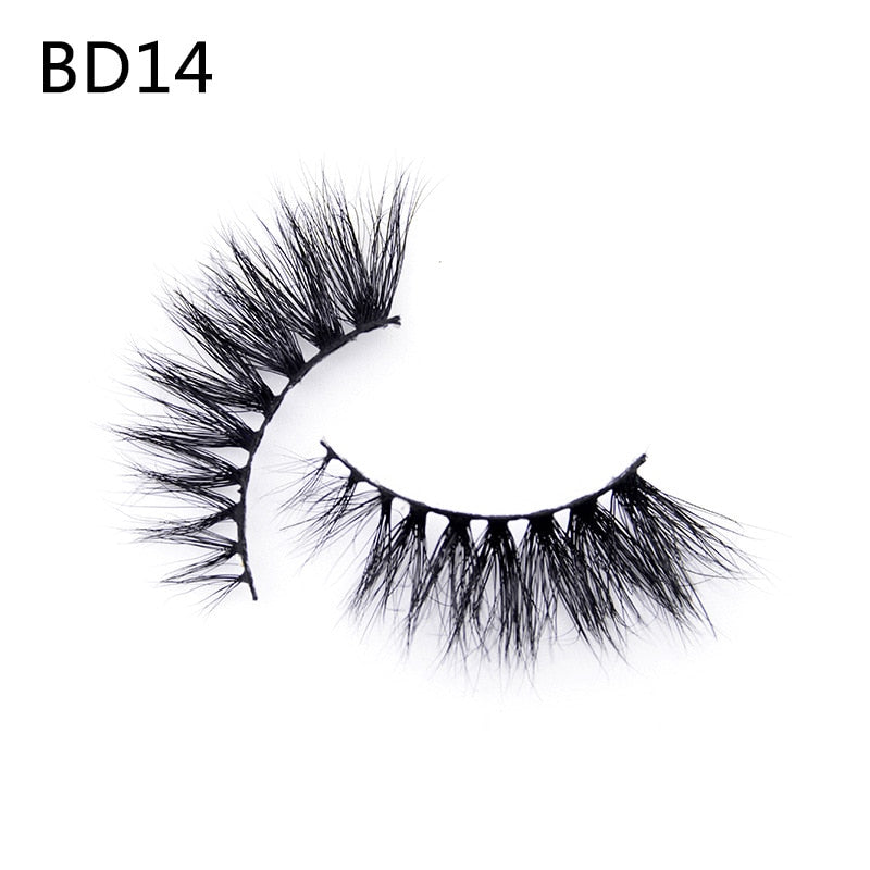 Soft Mink Eyelashes 3D Curl Winged End Eye Elongated-MZA2081/2  MZA2453/4