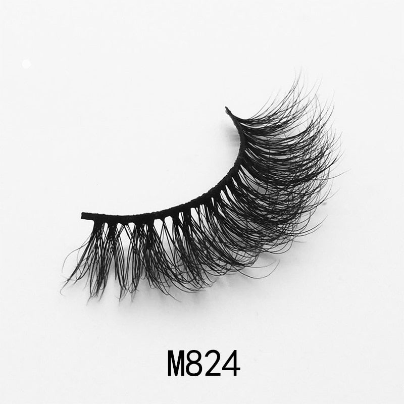 New Handmade Mink Eyelashes 3D Curl Winged-M series