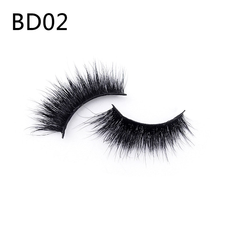 Soft Mink Eyelashes 3D Curl Winged End Eye Elongated-MZA2081/2  MZA2453/4